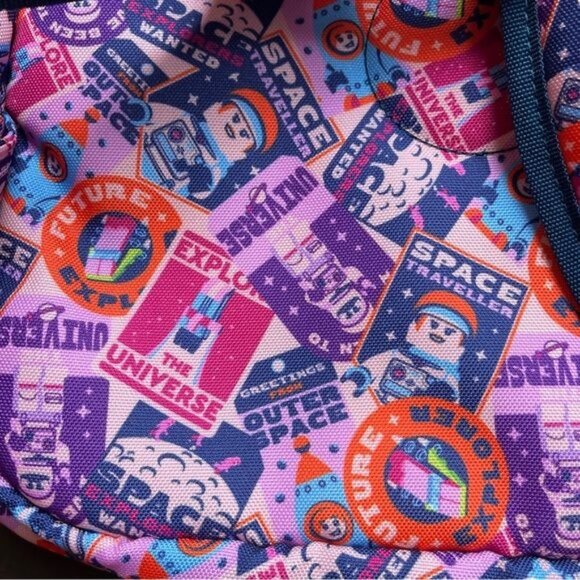 Gift Space Explorers Backpack Minifig Design Classic Zip Pocket Back School New - Picture 7 of 13